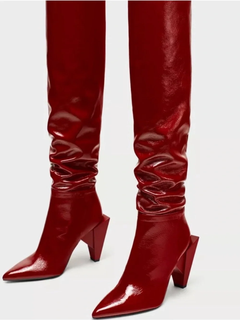 Zara glossy red